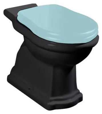 Produktbild von Kerasan RETRO Kombi-WC 38,5x72cm, Abgang senkrecht, schwarz matt