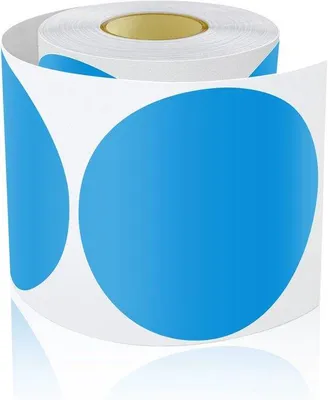 Productafbeelding van Ronde Stickers - Zelfklevende Cirkels - Kleurcodering & Organisatie - Waterbestendig Vinyl - 127 cm Diameter - Blauw