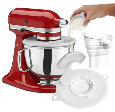 3-in-1 Mixer-Zubehör: Spritzschutz, Trichter, Messbecher