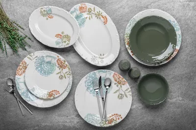 Produktbild von Hermia Concept, 58KKT000137, Tafelservice (29-teilig), Mehrfarbig, 100 % PORZELLAN, 25 x 25 cm