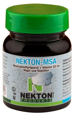 Productafbeelding van Nekton MSA 40g - gemakkelijk opneembare mineralen voor papegaaien, reptielen en amfibieën
