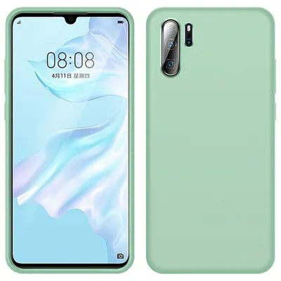 Obrázek produktu pro Pouzdro Huawei P30 Pro, tekuté silikonové pouzdro odolné proti nárazům a poškrábání ochranné pouzdro pro Huawei P30 Pro zelený