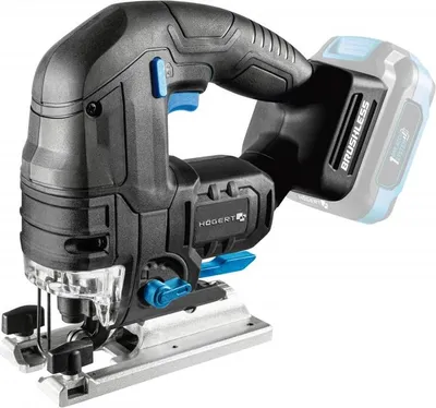 Produktbild von HÖGERT TECHNIK Akku-Pendelhubstichsäge 18V, bürstenloser Motor, kabellos, 0-2600 U/min, 26mm Klingenhub, 4-stufige Blattschwingung, ohne Akku, werkzeugloser Klingenwechsel, LED, Aluminium-Sockel