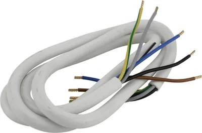 Zdjęcie produktu dla Przewód przyłączeniowy do kuchenki UNITEC H05VV-F 5G 2,5 mm², 2 m, biały, do niewielkich i średnich obciążeń mechanicznych
