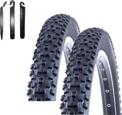 Produktbild von 2 x Kenda K-1027 29" MTB Fahrradmantel Fahrradreifen in Schwarz 54-622 (29 x 2.10) inkl. 3 Reifenheber