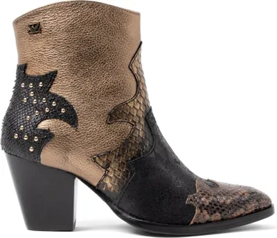 Produktbild von Lazamani Stevie Damen Leder-Stiefeletten Gold Größe 41