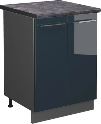 Immagine prodotto di Mobiletto base cucina Vicco Fame-Line Blu scuro lucido 60 cm , PL Antracite, Model 48794