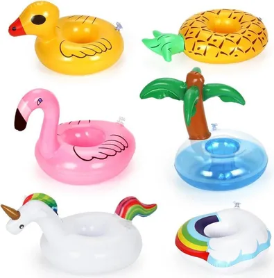 Produktbild von Aufblasbare Pool Getränkehalter 6er Set Sommer Party Accessoires