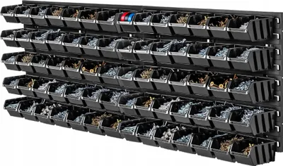 Immagine prodotto di Scaffale da officina KADAX, 116x39cm Scaffale da parete per utensili in plastica robusta, sistema di stoccaggio resistente ai raggi UV
