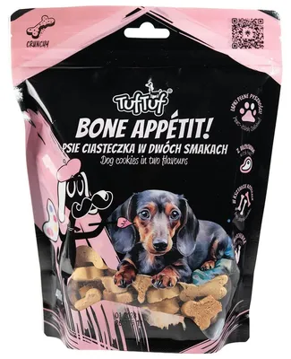 Produktbild von Tuftuf | Bone Appetit Hundesnack - Rindfleisch - 400g - Knusprige Hundekekse - Ergänzungsfuttermittel