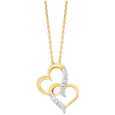 Produktbild von Julie Julsen JJNE01303.31 Damen Collier Herz Silber 925 Gold 43 cm