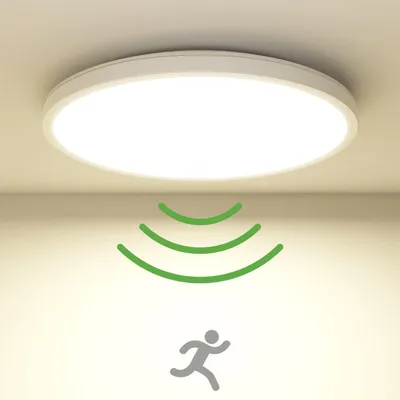 Produktbild von Deckenleuchte, LED Deckenleuchte mit Bewegungsmelder, 18W 4000K 22cm Modern Deckenleuchten für Schlafzimmer Treppenhaus Küche Wohnzimmer Büro Flur