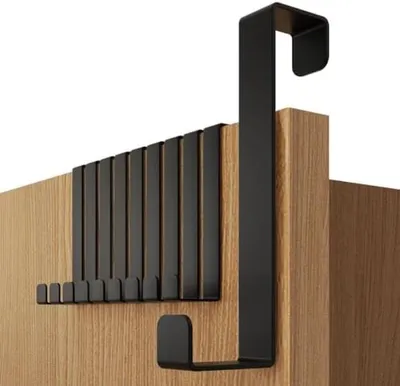 Produktbild von PromoHome® Türhaken-Set – 10 Stück schwarze Über-Tür-Haken zur Aufbewahrung
