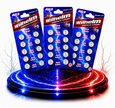 Produktbild von 30 x Wilhelm AG3 Knopfzellen Knopfbatterien Uhrenbatterien Blisterpack NEU