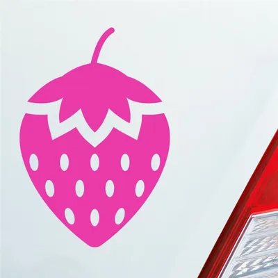 Produktbild von Auto Aufkleber Erdbeere Frucht Beere dominant sm Devot Domina 9,5x14 cm Pink Sticker Heckscheibenaufkleber