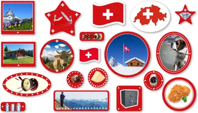Produktbild von Schweiz XXL Streudeko 57 Teile