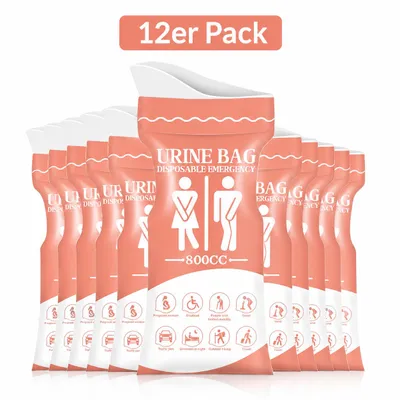 Produktbild von COOL-i Notfall Urinbeutel 12er Set, 800 ml Einweg Urinbeutel, Unisex Reise WC für Auto, Camping & Outdoor