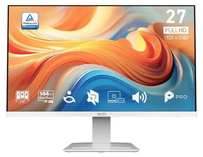 Produktbild von MSI Pro MP273W E14A, 68,6 cm (27"), 1920 x 1080 Pixel, Full HD, LCD, 4 ms, Weiß