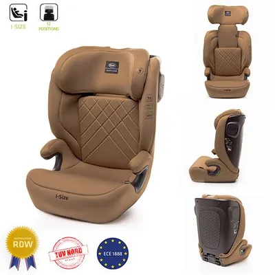 Produktbild von KINDERSITZ 4Baby Nero i-SIZE 100-150 cm, 10-fach VERSTELLBARE, KOPFSTÜTZE, Seitenaufprallschutz, Mokka