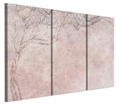 Produktbild von LUMASOUL Leinwand Bilder 90x60 cm, Leinwandbild Baum Motiv, Wandbilder Holzrahmen und Webstuhl Wohnzimmer und Schlafzimmer, 3 teilig Baum 12