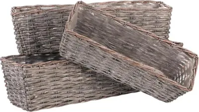 Obrázek produktu pro Autronic Proutěný truhlík - sada 3 ks OV4144 GREY