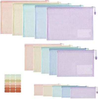 Produktbild von Wasserdichte Dokumententasche A4 A5 A6, 5 Farben, Reißverschluss