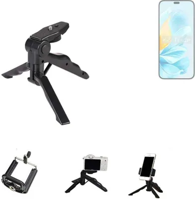 Produktbild von K-S-Trade Stativ Tisch-Ständer Dreibein Handy-Stativ Ständer kompatibel mit Honor 200 Lite Mini-Stativ Smartphone Tripod Handy-Stativ aus Plastik