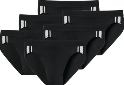 Produktbild von SCHIESSER Herren Slip 6er Pack - Rio Slip 95/5, Baumwolle Stretch, Seitenstreifen Schwarz 2XL