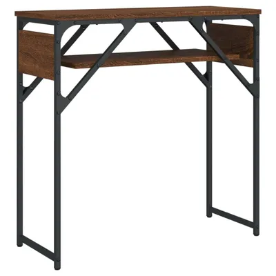 Obrázek produktu pro vidaXL Konzolový stolek s policí hnědý dubový vzhled 75x30x75cm