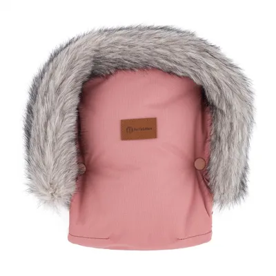 Productafbeelding van Petite&Mars Pluizige kinderwagen-handwarmers met vacht, oudroze