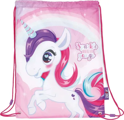 Produktbild von Zaska Einhorn Gymnastikbeutel 33x44 Cm Rosa  Rosa One Size