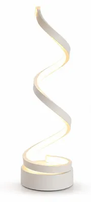 Produktbild von Tischlampe LED, Spiral-Design, 3 Lichtfarben, 4 Helligkeitsstufen, USB-Tischleuchte, Nachttischlampe für Schreibtisch & Nachttisch