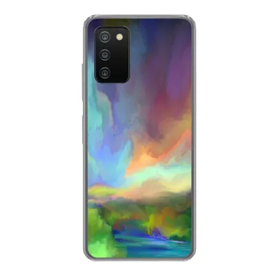 Produktbild von MuchoWow® Handyhülle Schutzhülle Hülle für Samsung Galaxy A03s Landschaft - Aquarell - Himmel Silikon Softcase Handy Hülle - Schutz