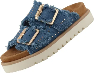 Image de Mustang Damen Pantolette Blau (Jeans)