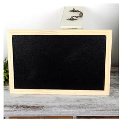 Produktbild von 2 Stück Kreidetafeln mit Holzrahmen 30 x 20 cm Einseitig Abwischbar für Büro und Schule