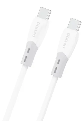 Produktbild von Kabel Dudao L25SC 60 W USB-C - USB-C z miękkim silikonowym oplotem 1 m - biały