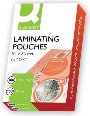 Obrázek produktu pro Laminovací fólie Q-Connect - 54 x 86 mm, 100 mic., 100 ks