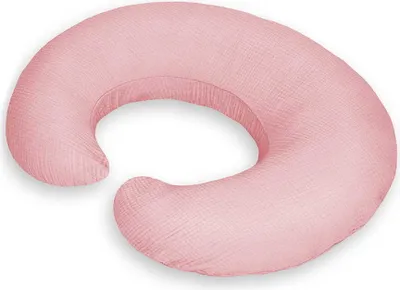Produktbild von Dolce Sonno Musselin-Baumwolle Stillkissen - Baby Stillkissen Mit Abnehmbarem Bezug - Dusty Pink