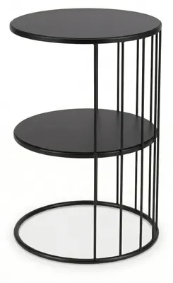 Produktbild von Runder Couchtisch RODA aus Metall, mit Ablage, Ø 52 cm