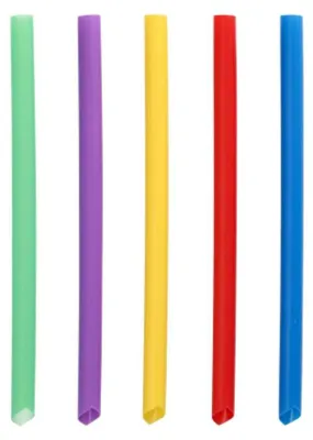 Produktbild von 200 Mehrweg-Bubble Tea Halme PP Ø 12 mm · 20 cm farbig sortiert einseitig spitz