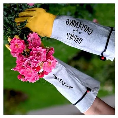 Produktbild von Rosenhandschuhe für Gartenarbeiten, dornenfest, aus Leder, mit langem Schaft und verstellbarem Bund