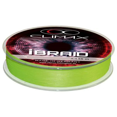 Produktbild von Climax iBraid Chartreuse 135m geflochtene Angelschnur, Durchmesser pro mm:0.18, Länge m:135