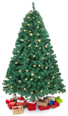 Obrázok produktu pre Vianočný stromček ISOISL, výška 180 cm, s LED osvetlením, 250 teplých bielych LED diód, 860 vetvičiek, umelý smrek s kovovým podstavcom