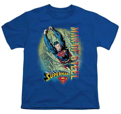 Image de T-shirt Superman - "Breakthrough" pour enfants, modèle TV36710 (128), couleur bleu roi