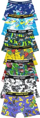 Produktbild von Floso - "Gamer Days of the Week" Boxershorts für Jungen, Baumwollmischung (7er-Pack) TC458 (140) (Bunt)