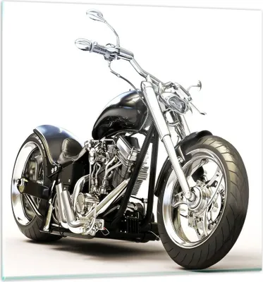 Produktbild von Bilder auf glas - Motorrad Motor Geschwindigkeit Chrom - 70x70cm - Glasbilder - Wandbilder - Kunstdruck - Wanddekoration aus Glas - Glas Bilder - Wandbild auf Glas - GAC70x70-2427