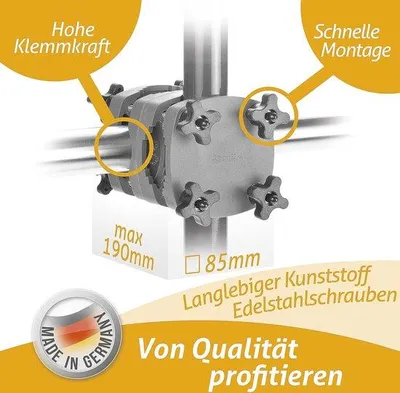 Produktbild von Famanu Halter für Sonnenschirme - Grau, universell einsetzbar