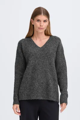 Produktbild von OXMO OXISELMA Damen Pullover Grobstrickpullover Baumwollmischung regular fit