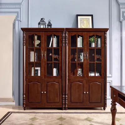 Immagine prodotto di Libreria a vetrina, mobile espositore, scaffale in legno, armadio, libreria, design