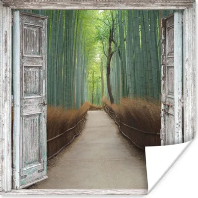 Produktbild von MuchoWow® Poster Bambus - Japan - Aussicht - Wald 100x100 cm - Babyzimmer